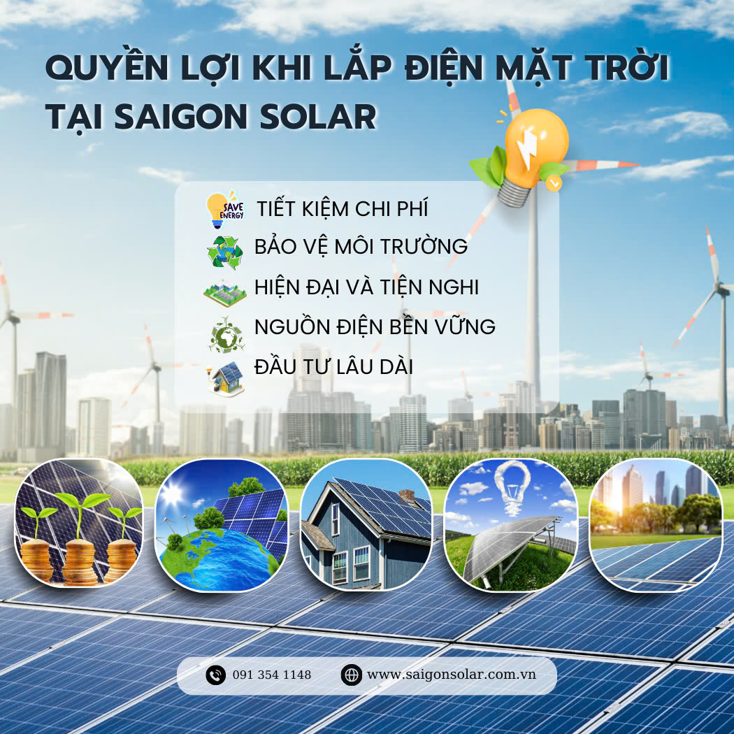 Quyền lợi khi lắp điện mặt trời tại Saigon Solar