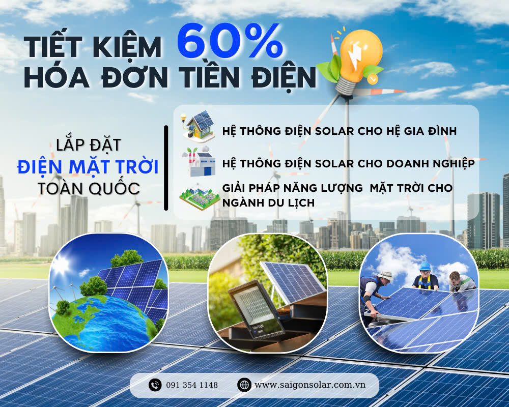 Tiết kiệm tiền điện bằng năng lượng mặt trời