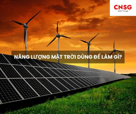 Năng lượng mặt trời dùng để làm gì?
