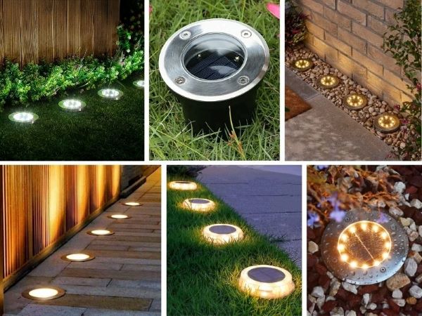 Mẫu đèn LED âm sàn năng lượng mặt trời