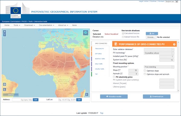 Phần mềm PVGIS được trang bị đa dạng tính năng và cho phép người dùng miễn phí