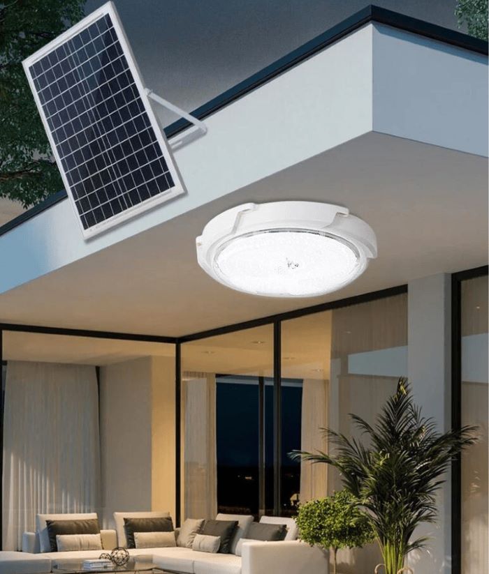 Đèn ốp trần năng lượng mặt trời rất tiện lợi, có thể chiếu sáng 360 độ Đèn ốp trần năng lượng mặt trời rất tiện lợi, có thể chiếu sáng 360 độ
