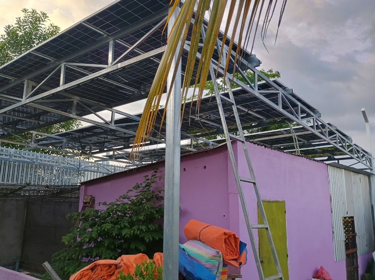 Dự án điện năng lượng mặt trời tại biệt phủ chị Vy ở Củ Chi