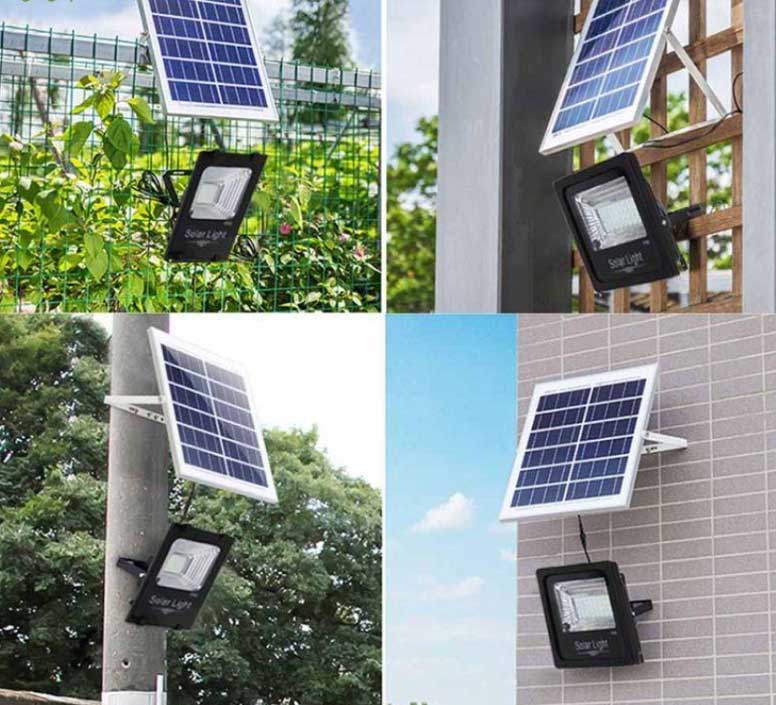 Đèn pha năng lượng mặt trời 100W và ứng dụng phổ biến