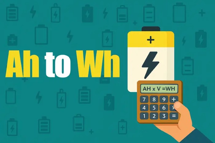 Mối liên hệ giữa Wh với Ah và công thức quy đổi